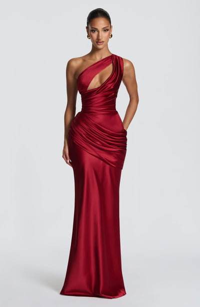 babyboo fashion red dress Emina Maxi in Deep Size XL >Weddingguest wear yours with sleek Color:Lt Pink Gold NYE Dress