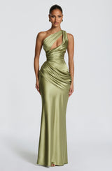 Emina Maxi Dress - Light Olive Dress Babyboo Fashion Premium Exclusive Design