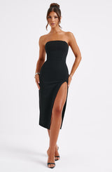Emmaline Midi Dress - Black Dress XS Babyboo Fashion Premium Exclusive Design