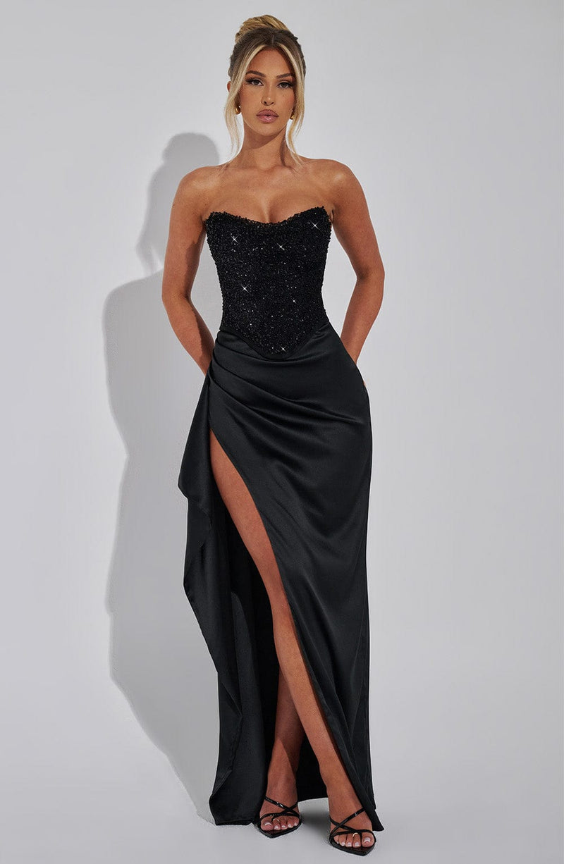 Emrielle Maxi Dress - Black Babyboo Fashion Emrielle Maxi Dress - Black Babyboo Fashion