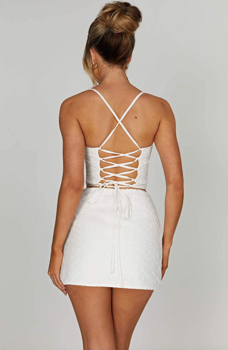 Erika Mini Skirt - Ivory Skirt Babyboo Fashion Premium Exclusive Design