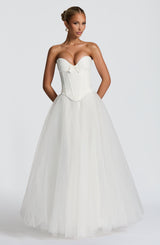 Ethel Maxi Skirt - Ivory Skirt Babyboo Fashion Premium Exclusive Design