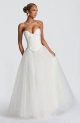 Ethel Maxi Skirt - Ivory Skirt Babyboo Fashion Premium Exclusive Design