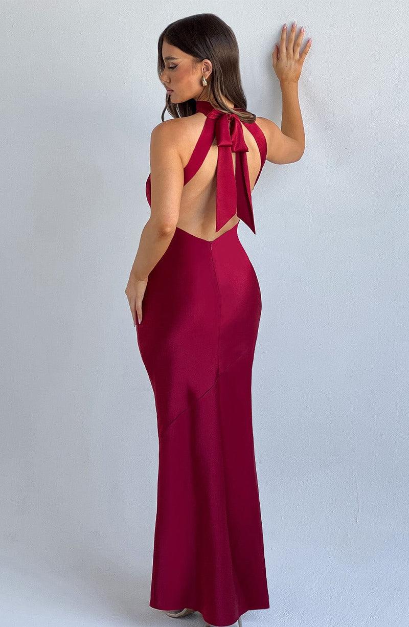 Etta Maxi Dress - Wine Dress Babyboo Fashion Premium Exclusive Design