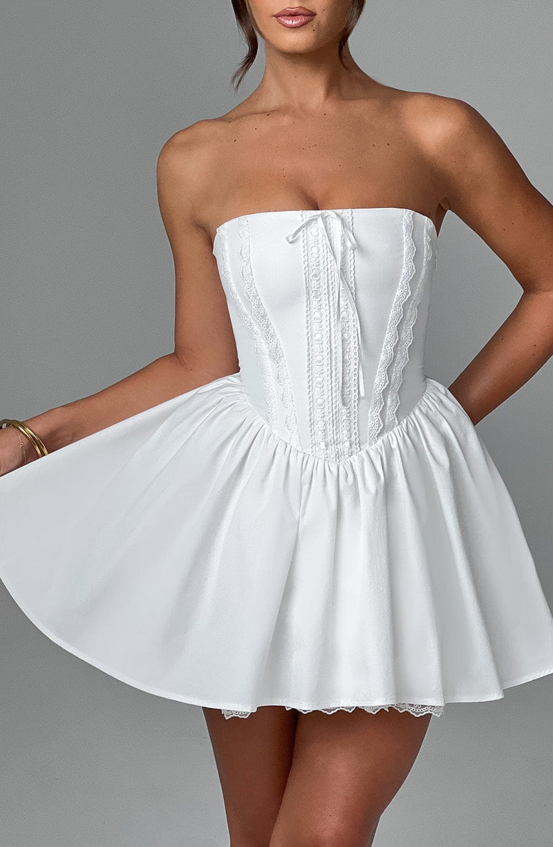 Evie Mini Dress - Ivory Dress Babyboo Fashion Premium Exclusive Design