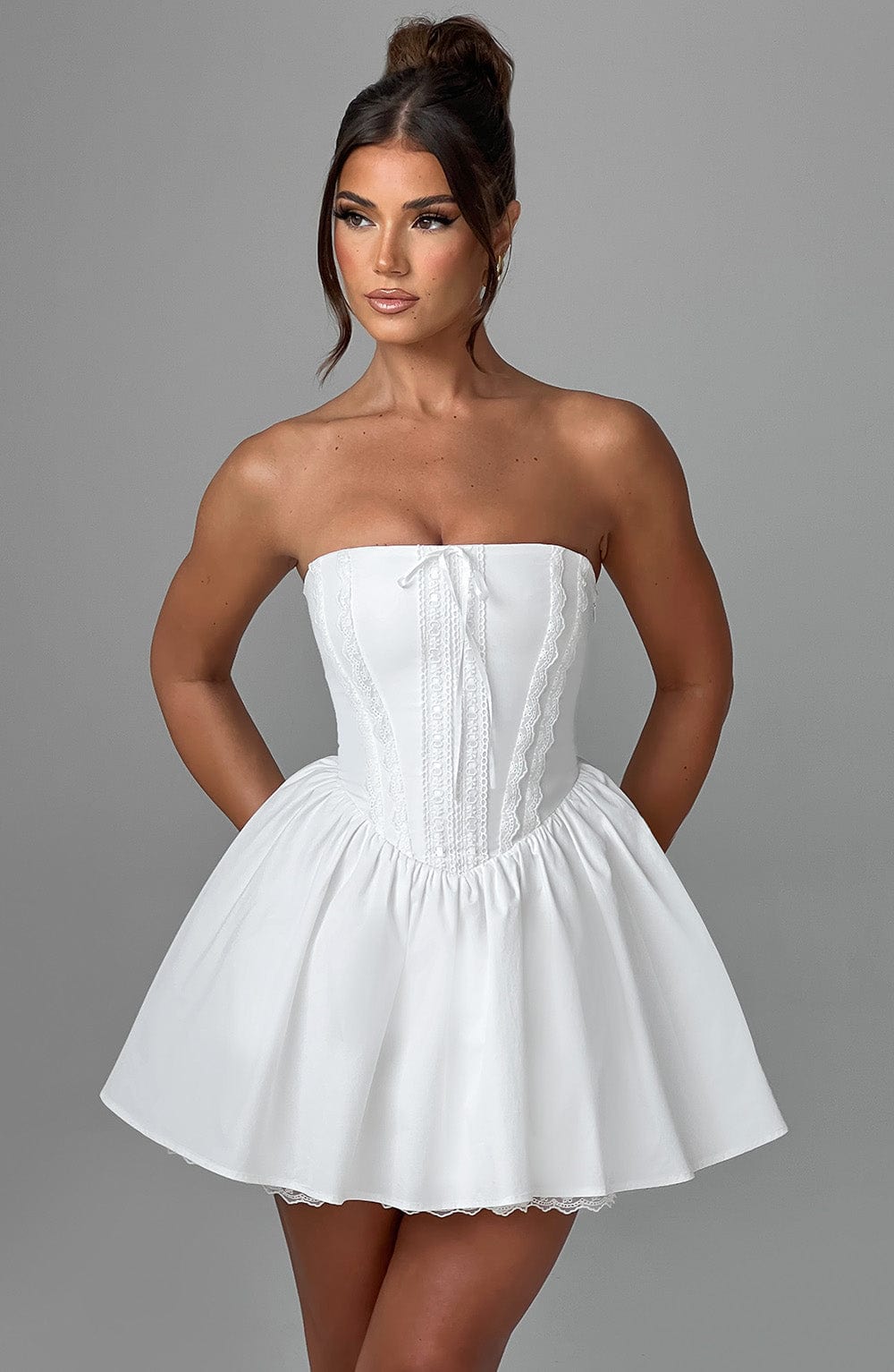 Evie Mini Dress - Ivory main image 1