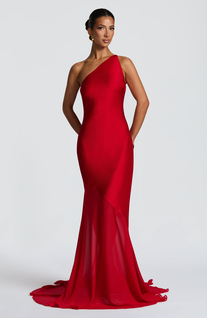 red babbydol dress Babydoll Mini Ruffle Strap Open Back Party Dress Magnolia Boutique Babyboo Fable Gown in Red