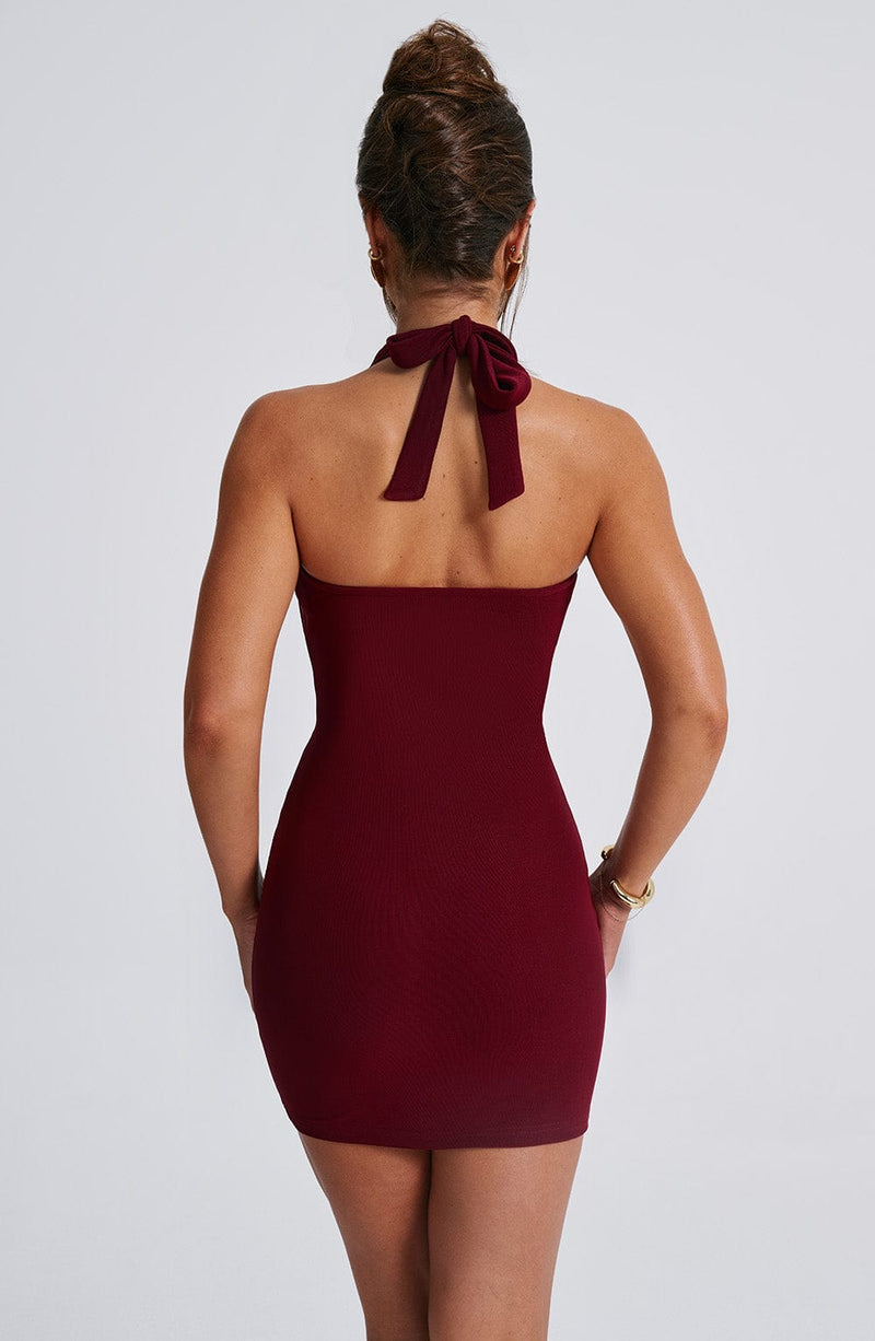 Fallon Mini Dress - Burgundy Dress Babyboo Fashion Premium Exclusive Design