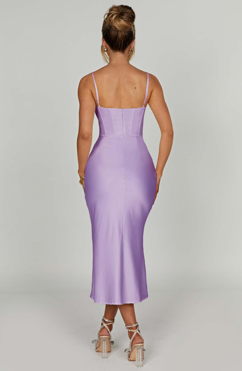Farrah Midi Dress - Purple Dress Babyboo Fashion Premium Exclusive Design