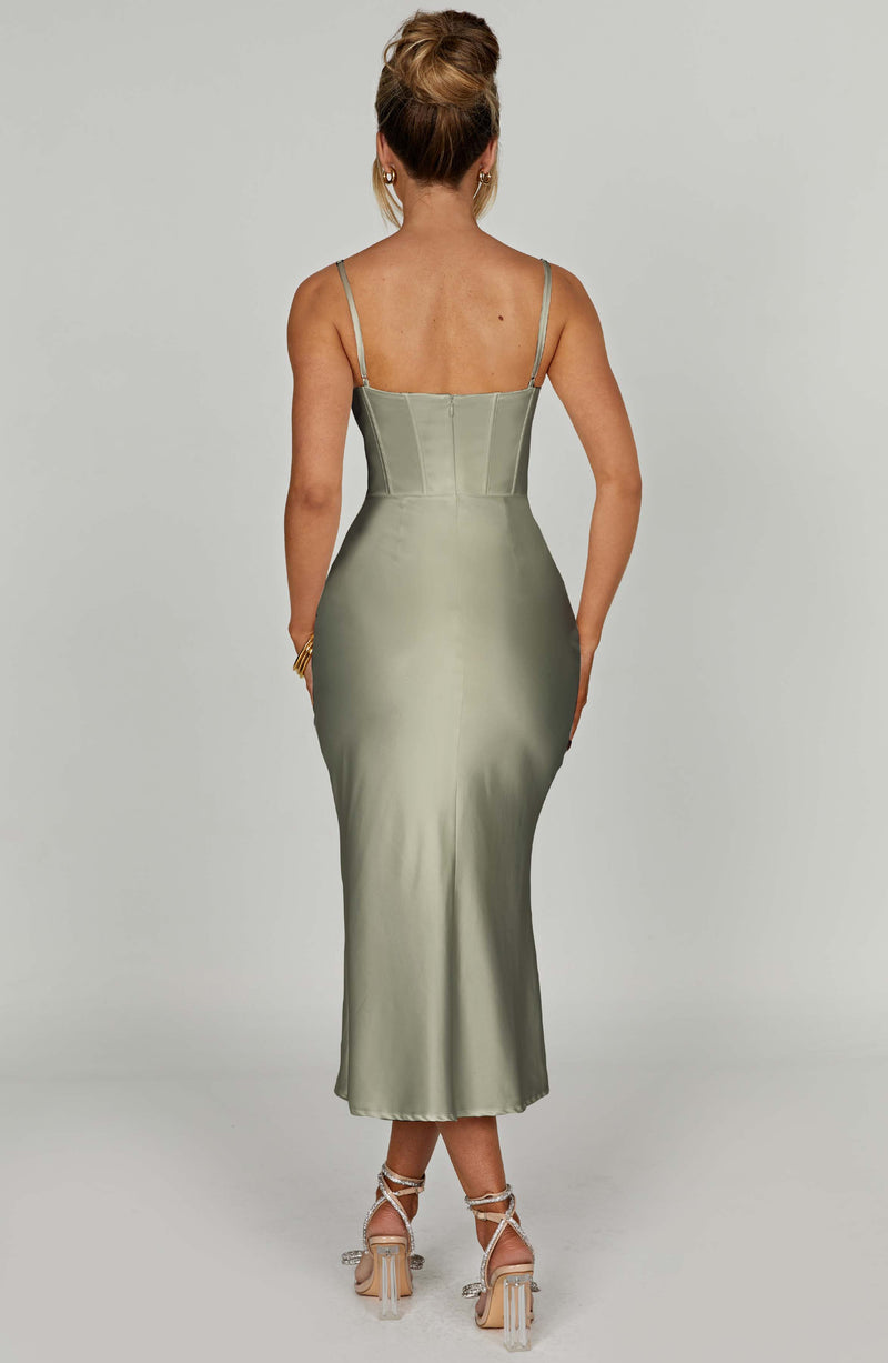 Farrah Midi Dress - Sage Dress Babyboo Fashion Premium Exclusive Design