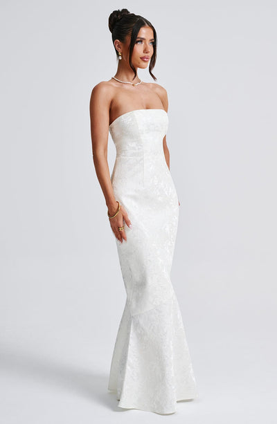 Felicity Maxi Dress - Ivory Babyboo Fashion Felicity Maxi Dress - Ivory Babyboo Fashion
