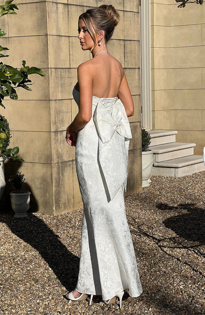 Felicity Maxi Dress - Ivory Babyboo Fashion Felicity Maxi Dress - Ivory Babyboo Fashion