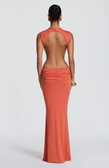 Fenella Maxi Dress - Burnt Orange Dress Babyboo Fashion Premium Exclusive Design