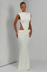 Fenella Maxi Dress - Ivory Dress Babyboo Fashion Premium Exclusive Design