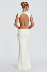Fenella Maxi Dress - Ivory Dress Babyboo Fashion Premium Exclusive Design