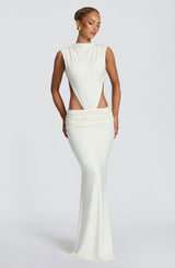 Fenella Maxi Dress - Ivory Dress XS Babyboo Fashion Premium Exclusive Design