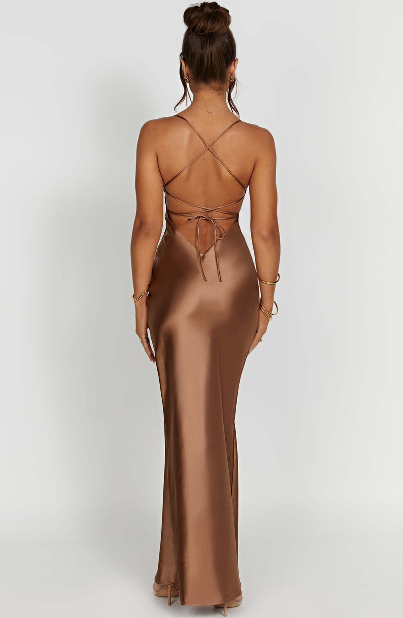 Fenty Maxi Dress - Chocolate Dress Babyboo Fashion Premium Exclusive Design