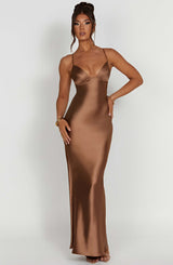 Fenty Maxi Dress - Chocolate Dress Babyboo Fashion Premium Exclusive Design