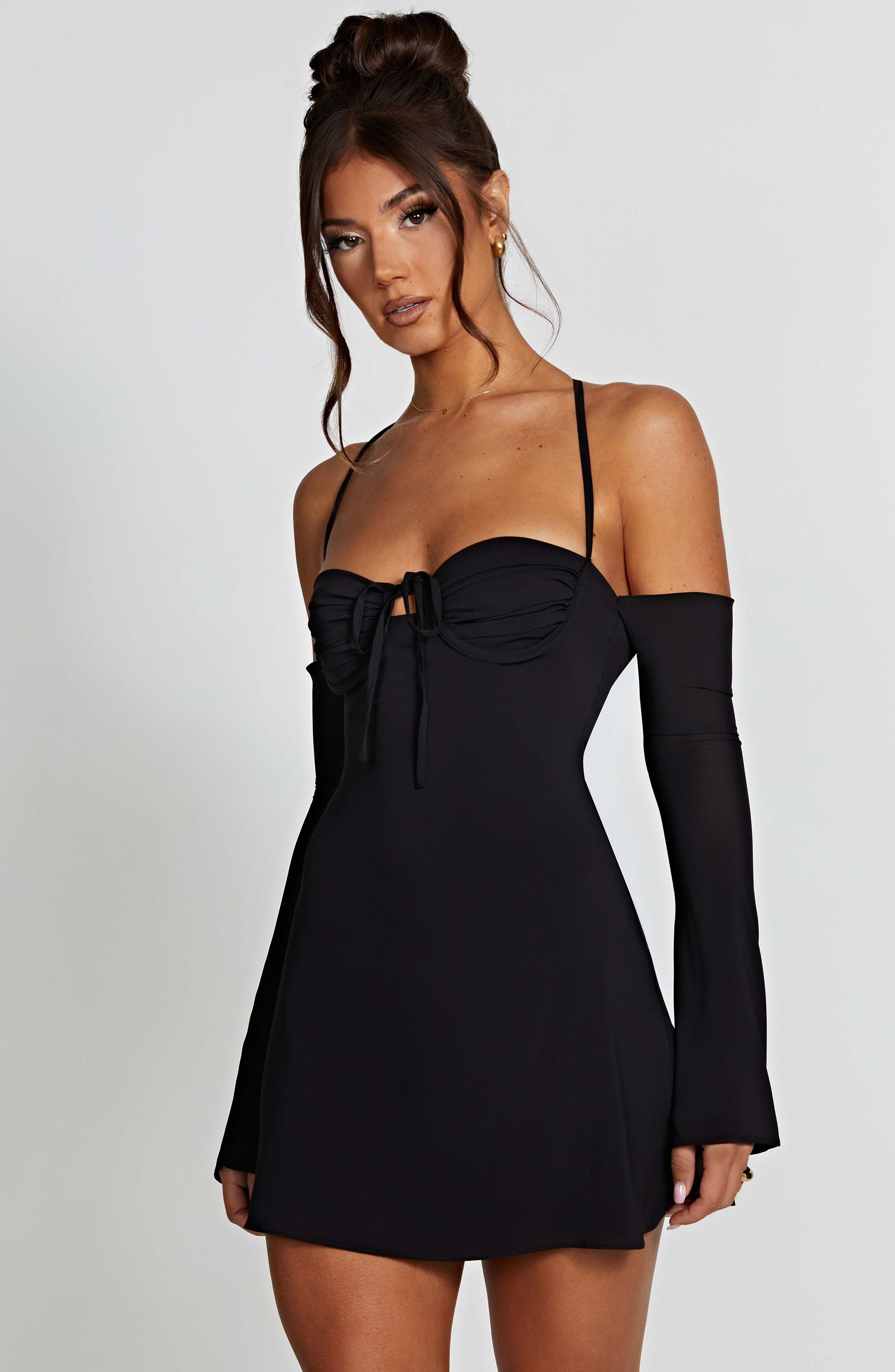 Fiona Mini Dress - Black – BABYBOO