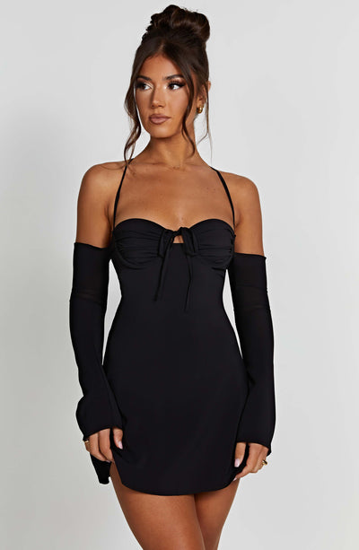 Fiona Mini Dress - Black Dress Babyboo Fashion Premium Exclusive Design