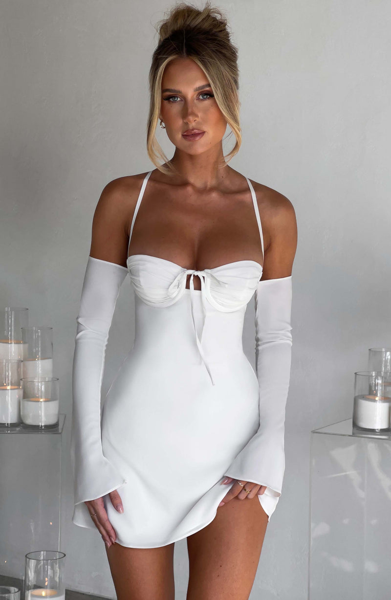 Fiona Mini Dress - Ivory Dress XS Babyboo Fashion Premium Exclusive Design