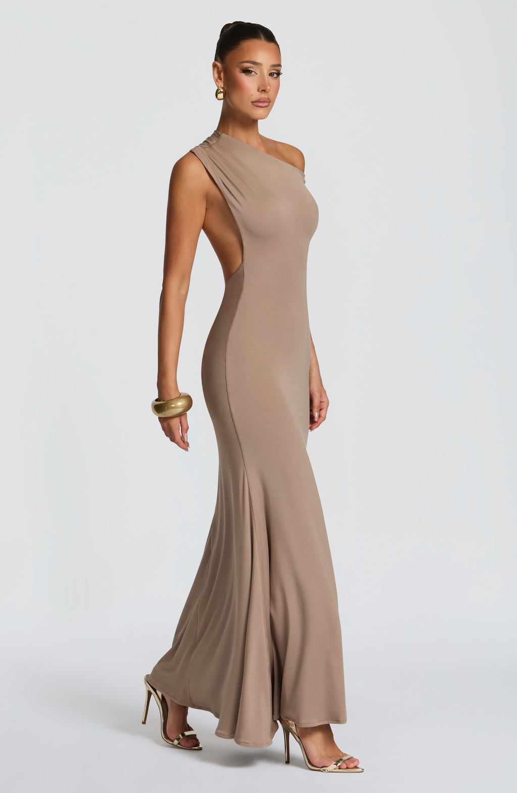 cloth and stone maxi dress CLOTH & STONE Maxi Dress COLD SHOULDER Nila Blue Ombre SIZE S WITH SIDE SLITS
