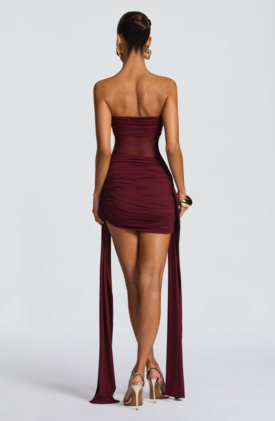 Fiorella Mini Dress - Cherry Lacquer