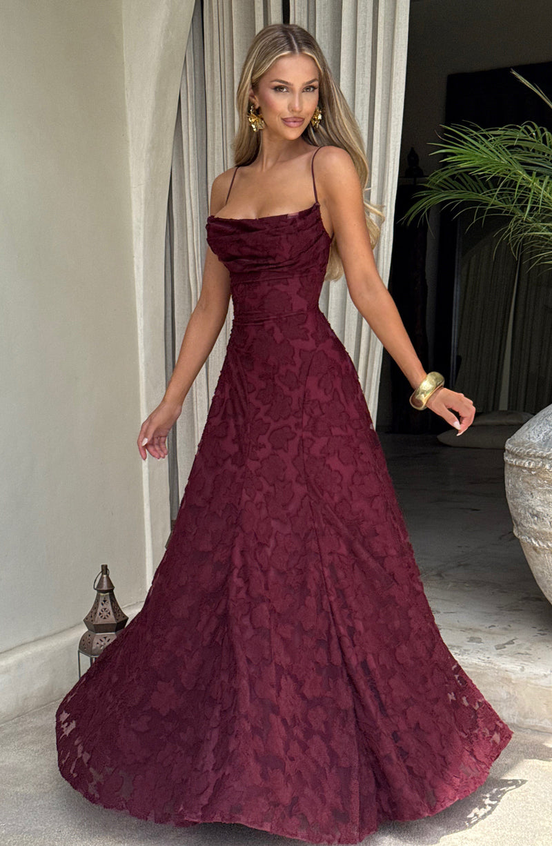 Babyboo Francis Maxi Dress in Cherry Lacquer Size XL