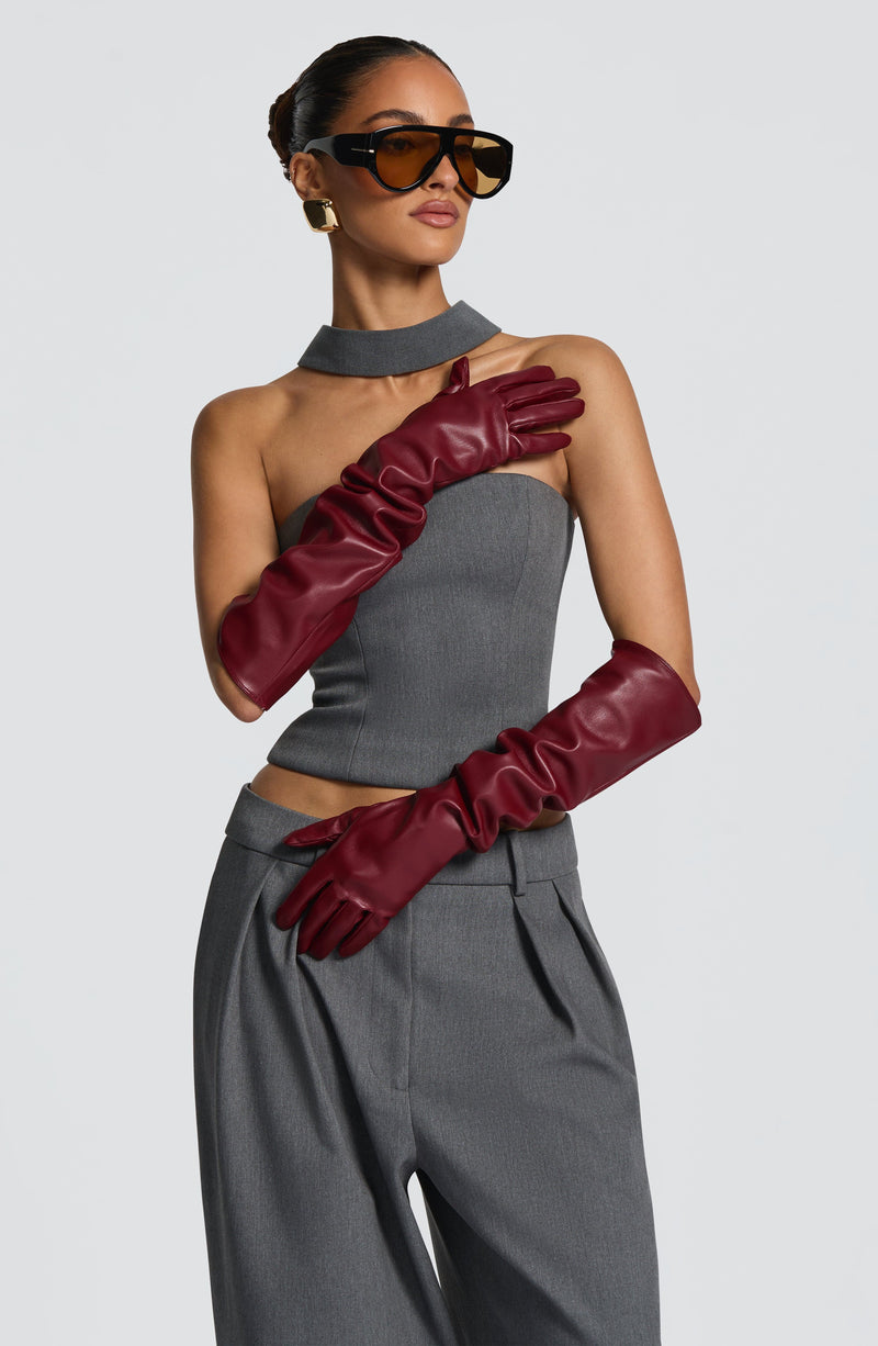 Frankie Gloves - Burgundy Accessories Babyboo Fashion Premium Exclusive Design