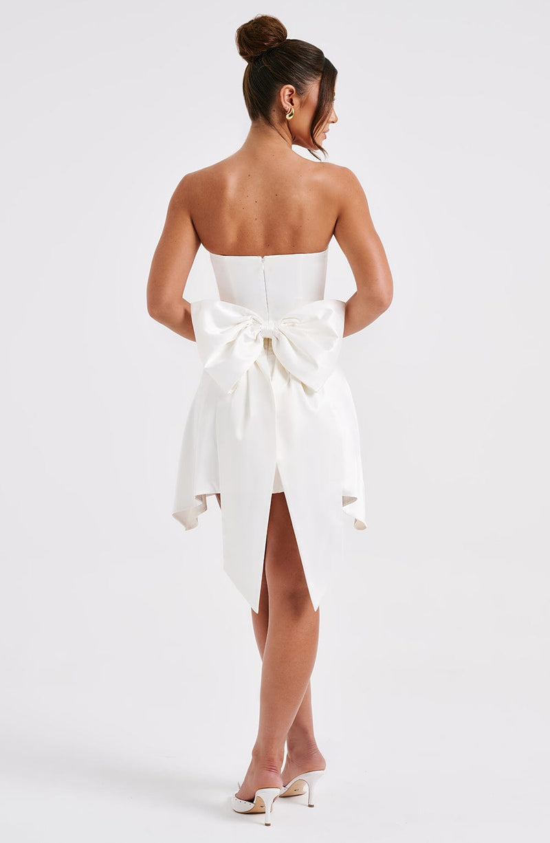 Freja Mini Dress - Ivory Babyboo Fashion Freja Mini Dress - Ivory Babyboo Fashion