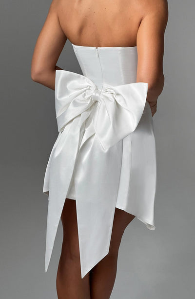 Freja Mini Dress - Ivory Babyboo Fashion Freja Mini Dress - Ivory Babyboo Fashion
