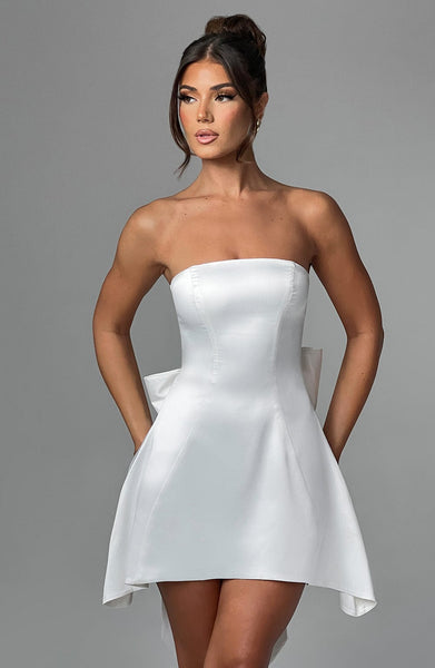 Freja Mini Dress - Ivory Babyboo Fashion Freja Mini Dress - Ivory Babyboo Fashion