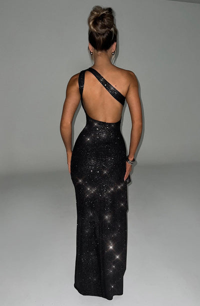Genevieve Maxi Dress - Black Sparkle Dress Babyboo Fashion Premium Exclusive Design