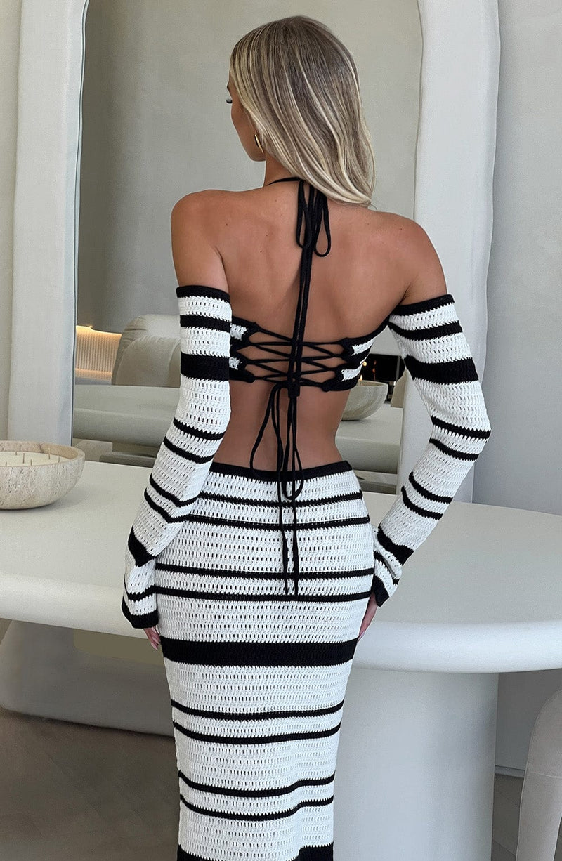 Georgia Maxi Skirt - Black/White Skirt Babyboo Fashion Premium Exclusive Design