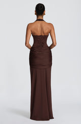 Gia Maxi Dress - Plum Brown Dress Babyboo Fashion Premium Exclusive Design