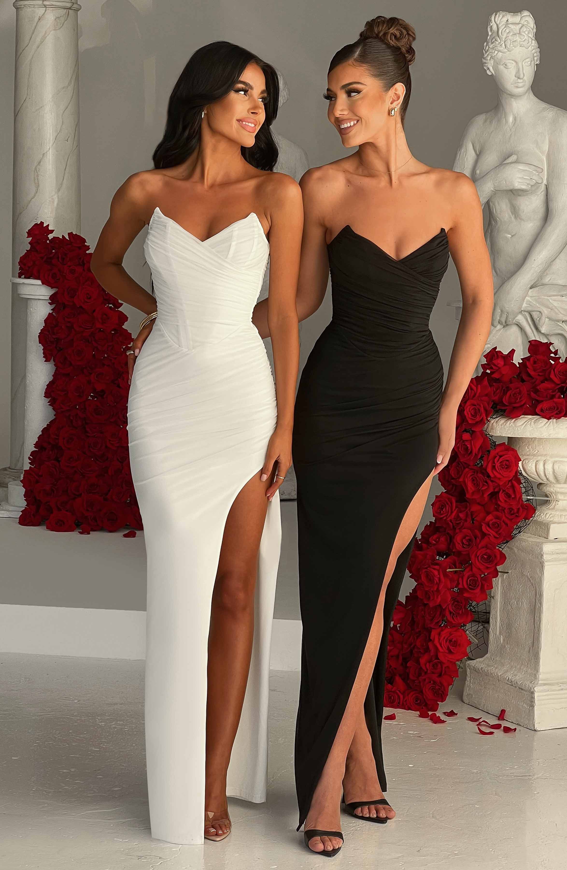 GIOVANNA MAXI DRESS - GREY TIGER MESH