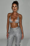Glacia Bralette - Silver Sparkle Tops XS Babyboo Fashion Premium Exclusive Design