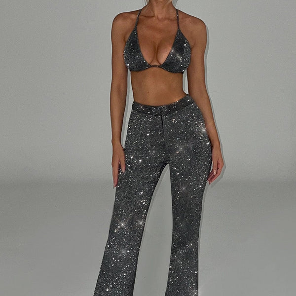 Glacia Pant - Grey Sparkle – Babyboo Fashion