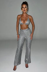 Glacia Pant - Silver Sparkle Pants XS Babyboo Fashion Premium Exclusive Design
