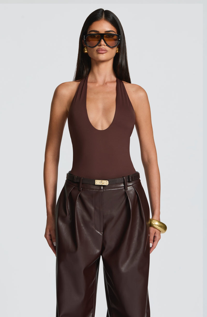 Glenda Pants - Plum Brown Pants Babyboo Fashion Premium Exclusive Design