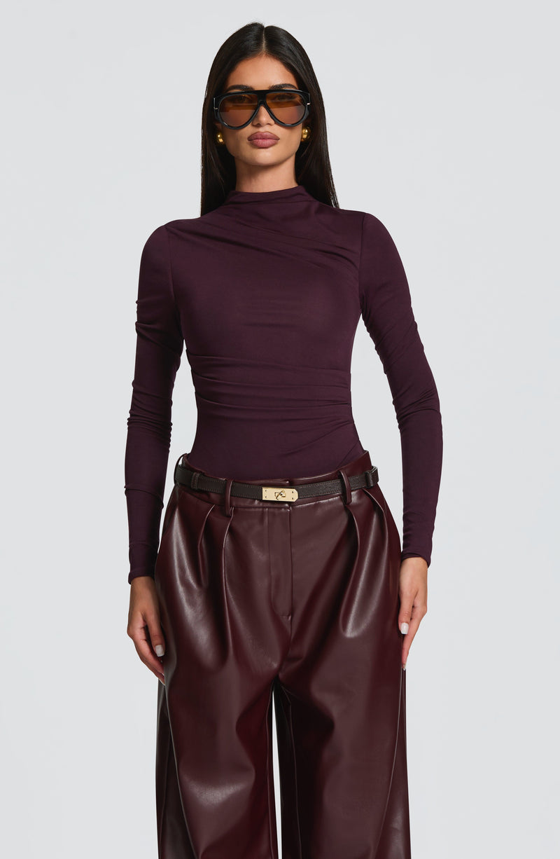 Glenda Pants - Plum Pants Babyboo Fashion Premium Exclusive Design