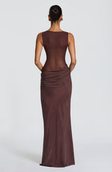 Gracelyn Maxi Dress - Plum Brown Dress Babyboo Fashion Premium Exclusive Design
