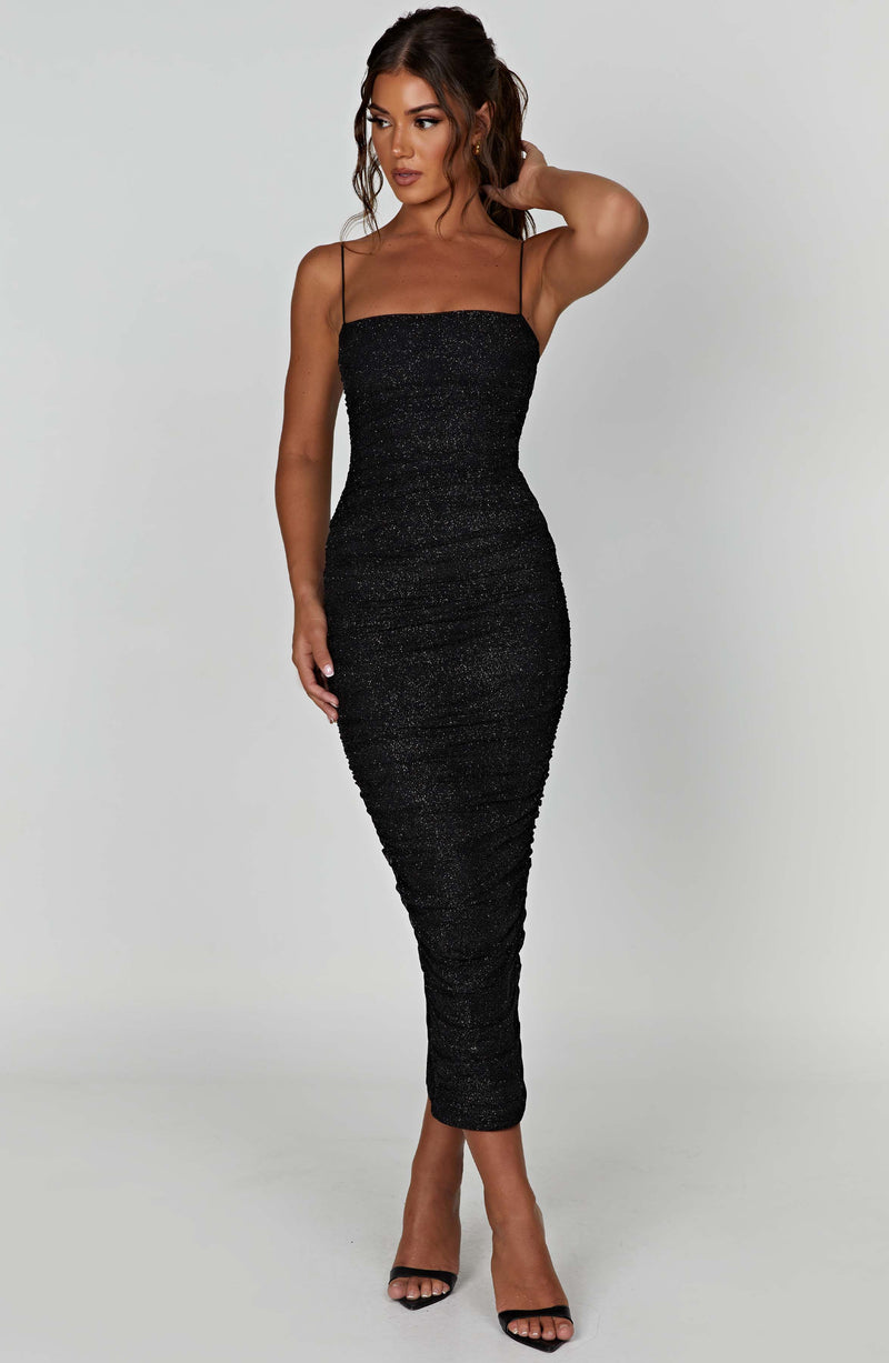 Gracie Maxi Dress - Black Sparkle Dress Babyboo Fashion Premium Exclusive Design