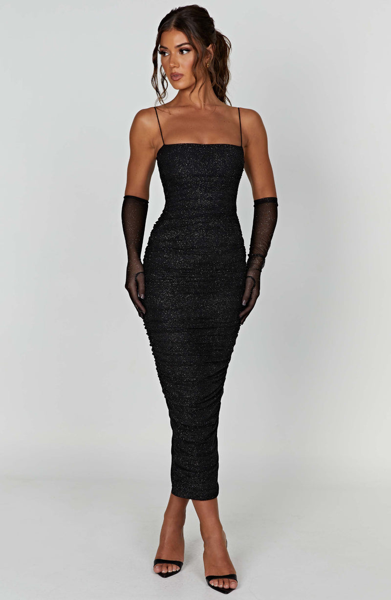 Gracie Maxi Dress - Black Sparkle Dress XS Babyboo Fashion Premium Exclusive Design