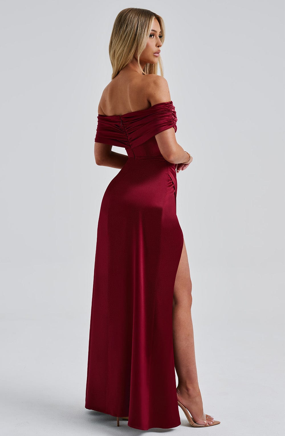 Gwendolyn Maxi Dress - Burgundy – Babyboo Fashion