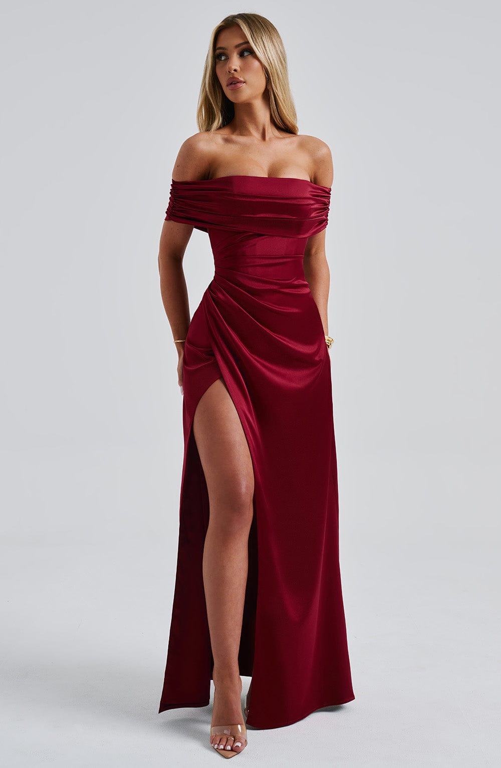 Gwendolyn Maxi Dress - Burgundy – BABYBOO