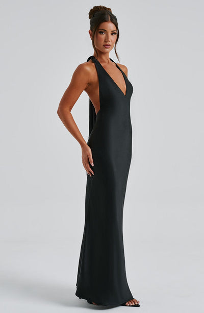 haylo maxi dress Azure Fringe Halo Maxi Dress