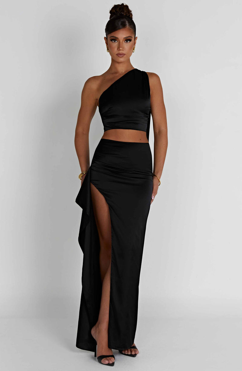 Halsey Maxi Skirt - Black Skirt Babyboo Fashion Premium Exclusive Design