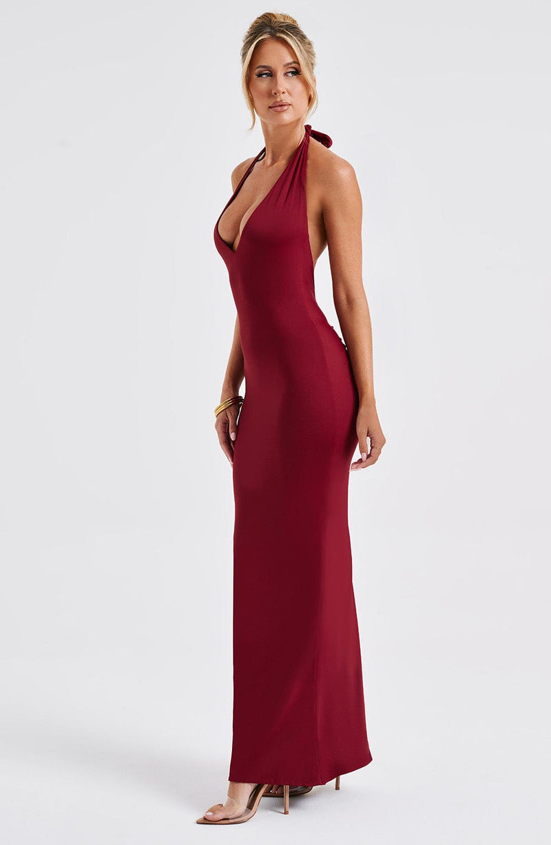 Harmonia Maxi Dress - Burgundy Babyboo Fashion Harmonia Maxi Dress - Burgundy Babyboo Fashion