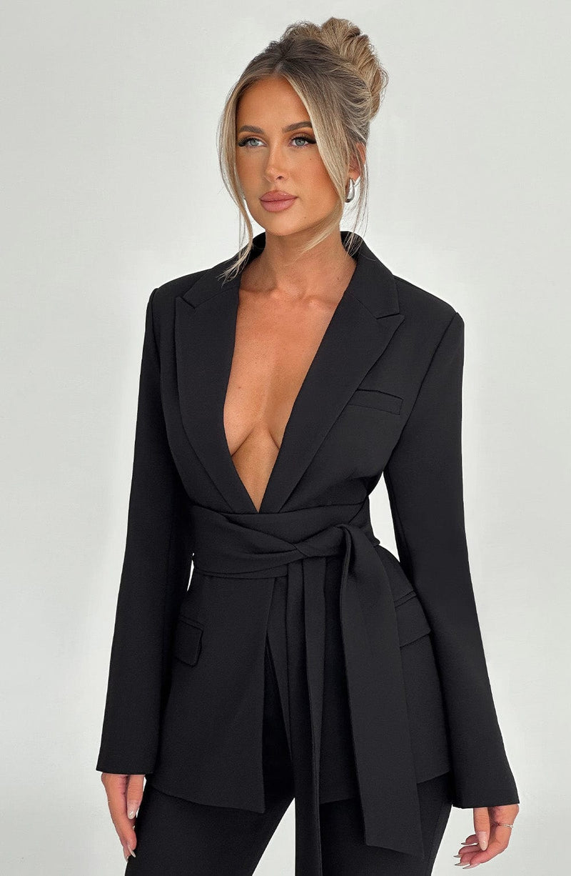 Hazel Suit Jacket - Black Jackets XS Babyboo Fashion Premium Exclusive Design